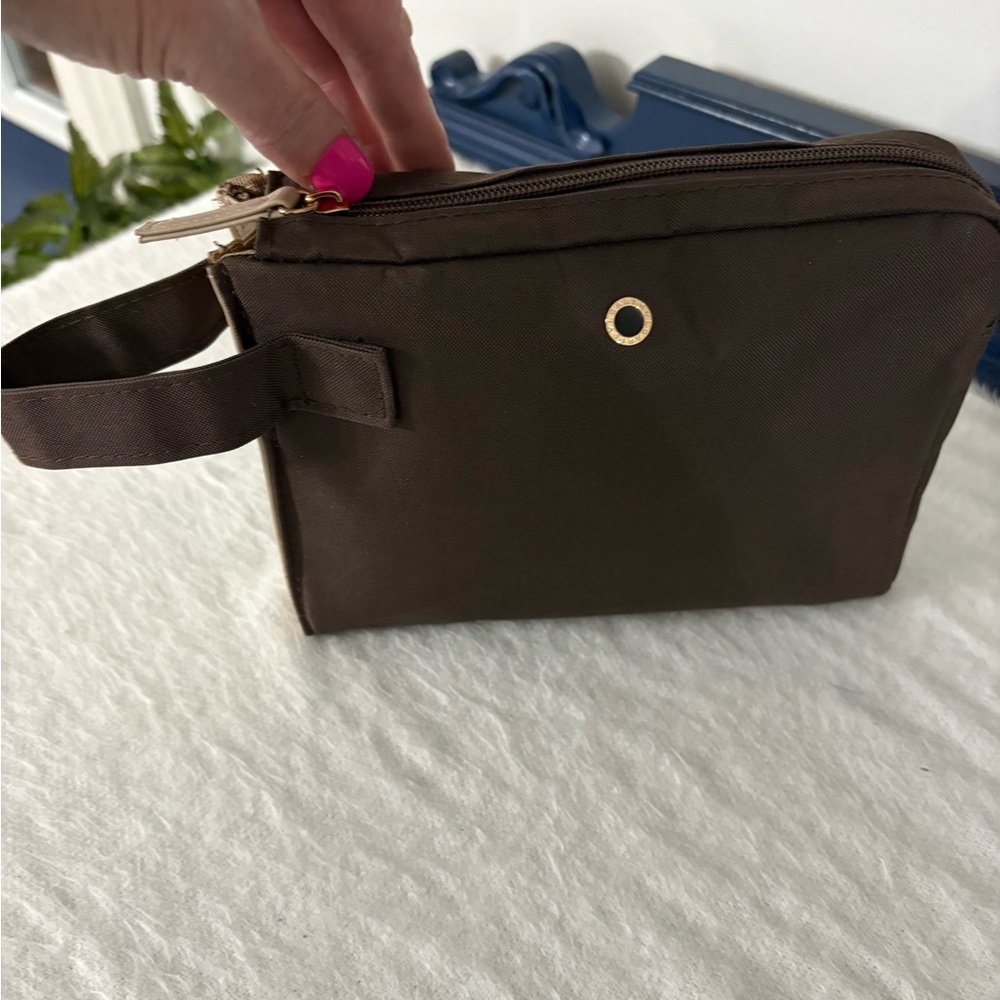 Bvlgari  Brown canvas amenity  Bag New without tags